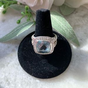 David Yurman Blue Topaz ‘Albion’ Ring